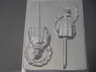239sp Beauty Princess Chocolate or Hard Candy Lollipop Mold